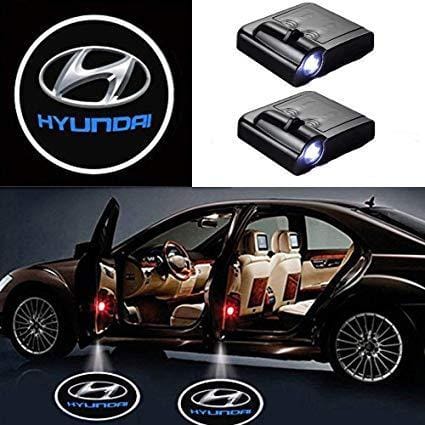 logo lumineux porte de voiture Hyundai