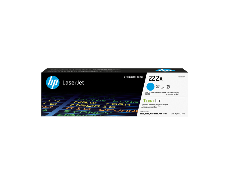 Cartouche Toner HP 222A CYAN 1 Cartouche Toner HP 222A CYAN